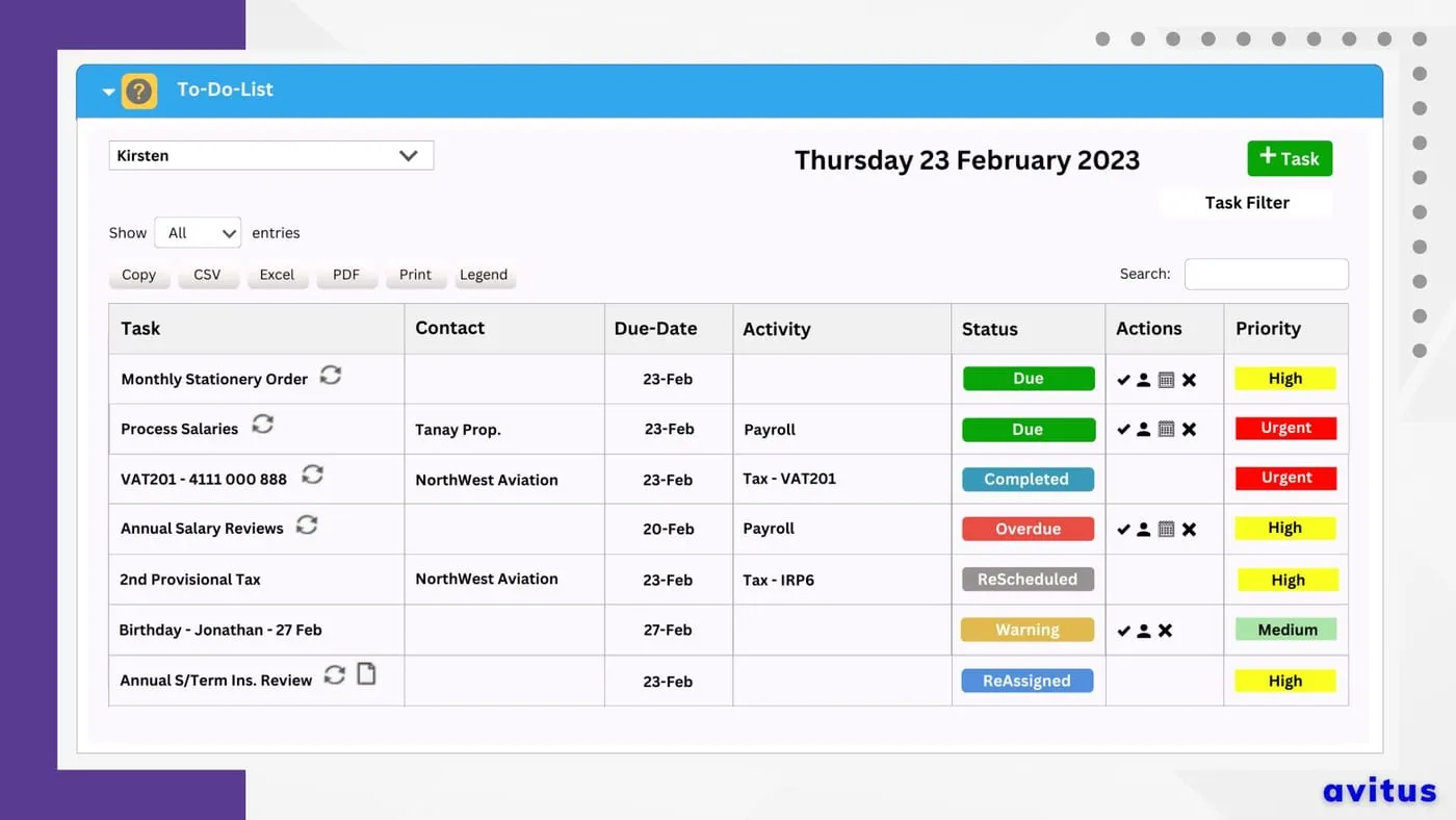 TaskTrack task management software